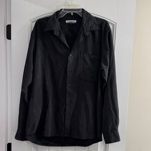 Firethorn Silver Mens Black Button-Up Shirt